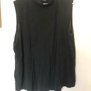 Sleeveless mock neck blouse